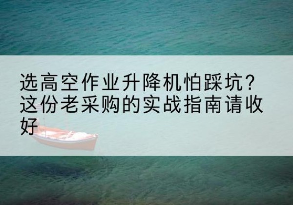 临淄高空作业升降机厂家推荐-选高空作业升降机怕踩坑？这份老采购的实战指南请收好